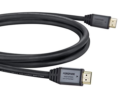 FORSPARK 4K HDR HDMI Cable 10 Feet HDMI 2.0 - High Speed 18Gbps - Gold Plated Connectors - Compatible Ultra HD bluray Xbox PS4 ARC Ethernet and Audio Return - HDCP 2.2-26AWG