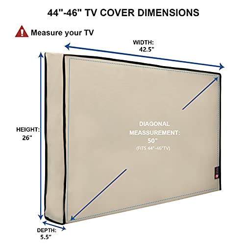 Outdoor Waterproof and Weatherproof TV Cover for 32 inch Outside Flat Screen TV - Cover Size 29''W x 19''H x 5.5''D