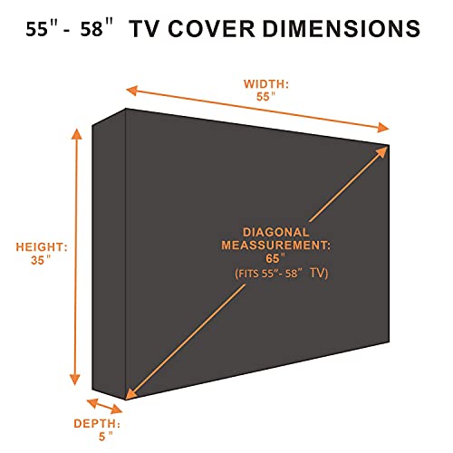Outdoor TV Cover 22 to 24 inches, Waterproof and Weatherproof, Fits Up to 23''W x 17''H for Outside Flat Screen TV