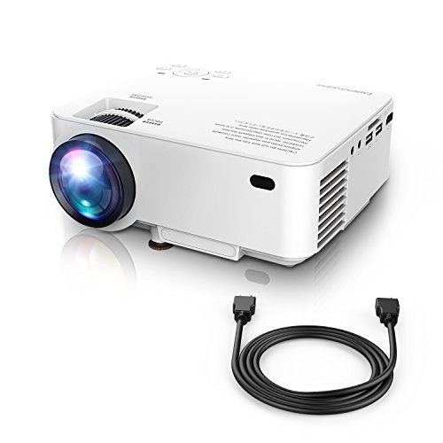 Mini Projector, 50% Brighter LED Movie Projector with 176" Display and US PREAD Lamp Solution, Video Projector for Multimedia Home Theater, Supports 1080P, Laptops, iPhones, Amazon Fire Stick, DVDs