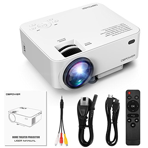 Mini Projector, 50% Brighter LED Movie Projector with 176" Display and US PREAD Lamp Solution, Video Projector for Multimedia Home Theater, Supports 1080P, Laptops, iPhones, Amazon Fire Stick, DVDs