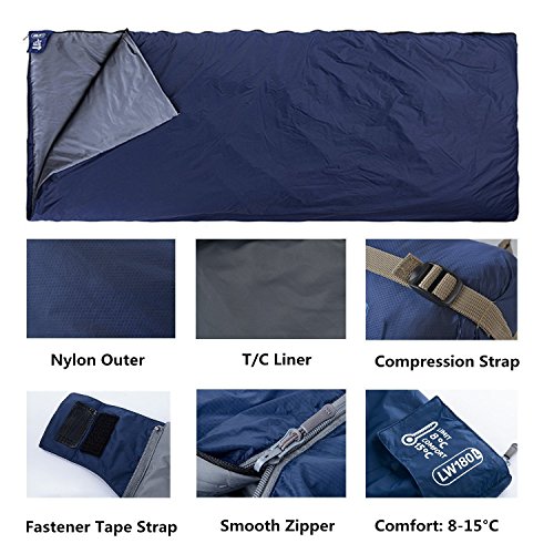 Naturehike Sleeping Bag – Envelope Lightweight Portable, Waterproof, Comfort with Compression Sack - Great for 3 Season Traveling, Camping, Hiking, Outdoor Activities (Orange)