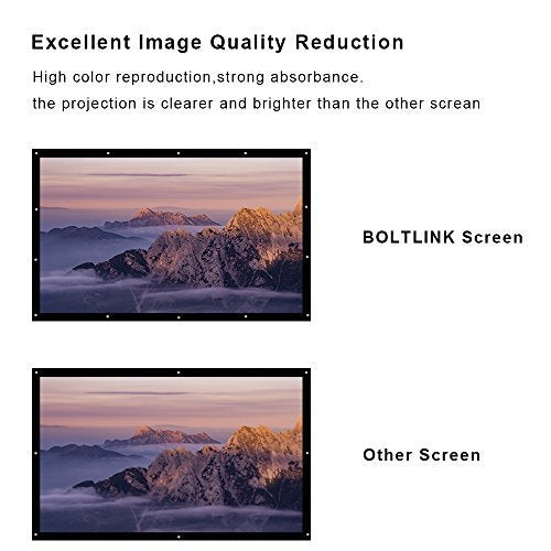 Projector Screen 100 inch 16:9 - BOLTLINK Portable Outdoor Movie Screen.