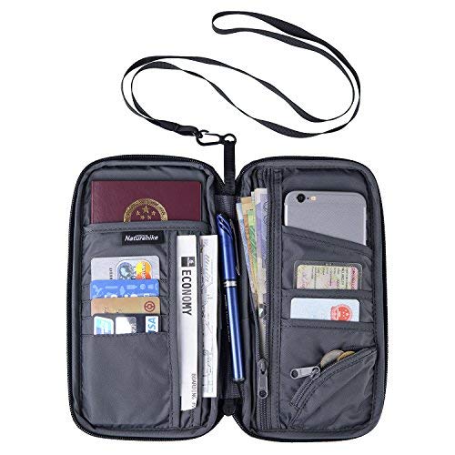 Naturehike Multifunctional Travel wallet Passport Wallet, Passport Holder Travel Organizer Wallet for Card Money Ticket Mobile (Gray)