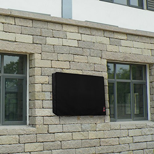 Outdoor TV Cover 60'' - 65'' with Scratch Resistant Liner, New Design Bottom Seal, Weatherproof Universal Protector for LCD, LED, Plasma Television Sets, Built In Remote Controller Storage Pocket