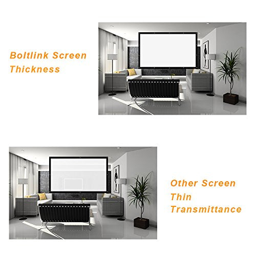 Projector Screen 150 Inch 16:9, Outdoor Portable Movie Screen Support Front and Rear Projection