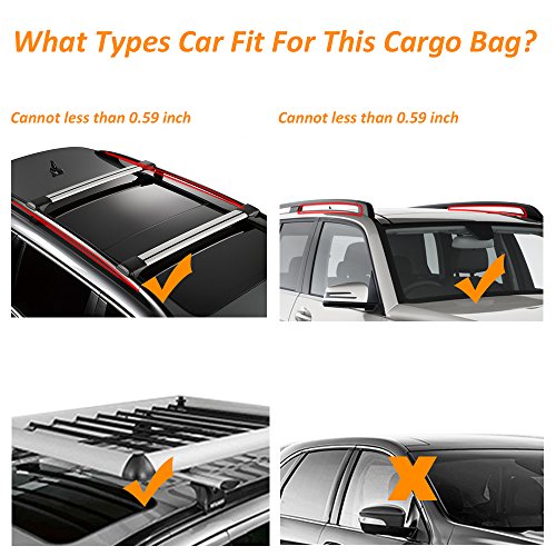 BOLTLINK Rooftop Cargo Carrier Bag, Waterproof Roof Bag with Heavy-Duty Wide Straps and Buckles,Easy to Install for Most Car,Vans and SUV