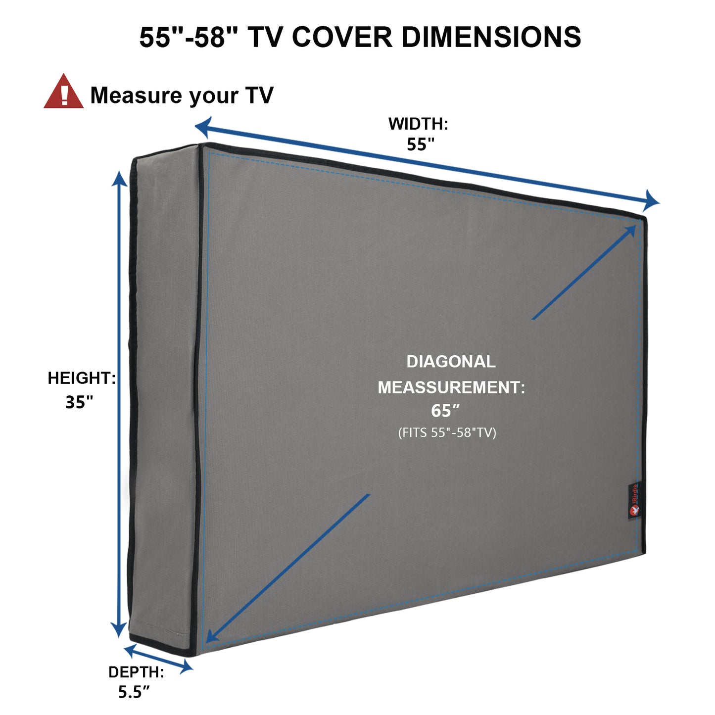 Outdoor Waterproof and Weatherproof TV Cover for Outside Flat Screen TV - Cover
